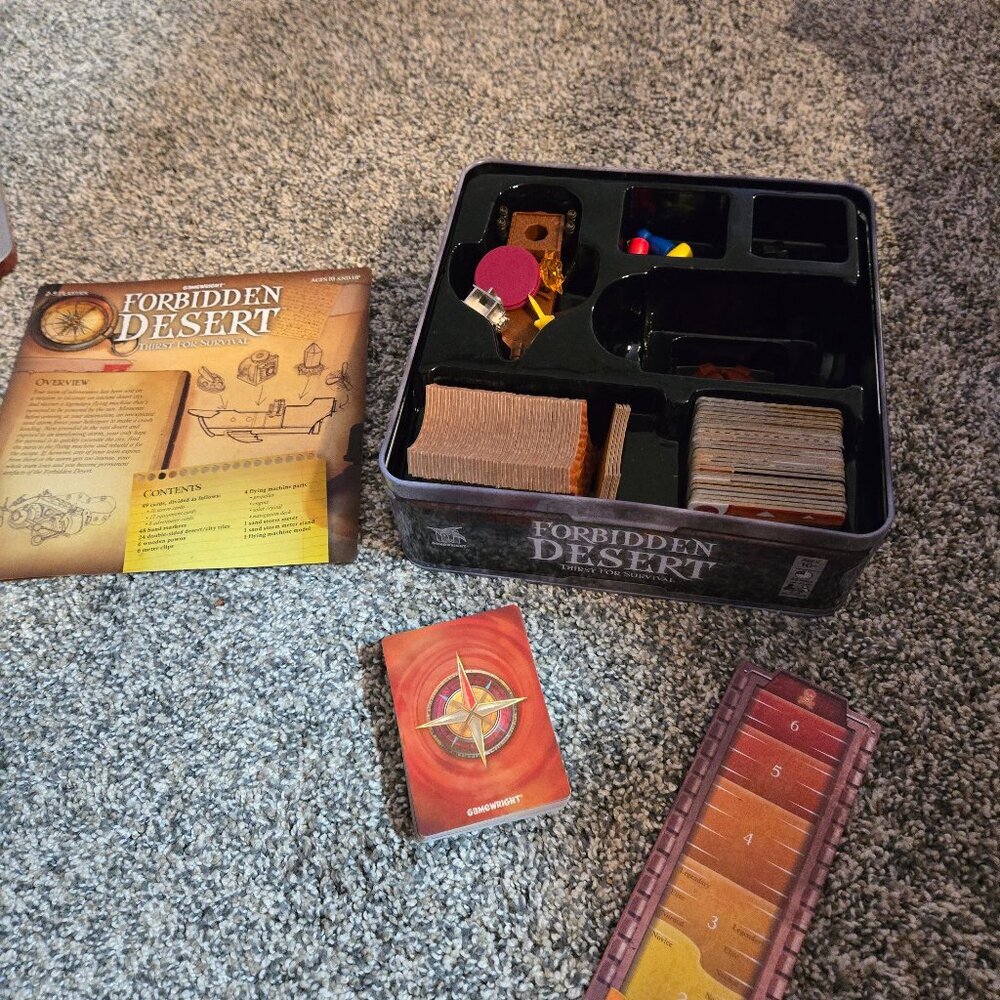 Forbidden Desert Thirst for Survival Board Game Gamewright Complete